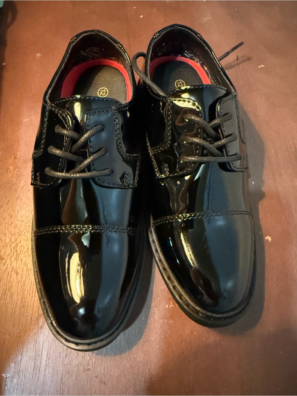 Men's Black Patent Lace-Up Dress Shoes
